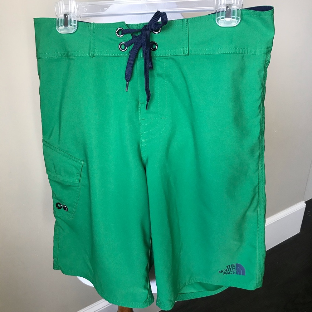 North Face green board shorts